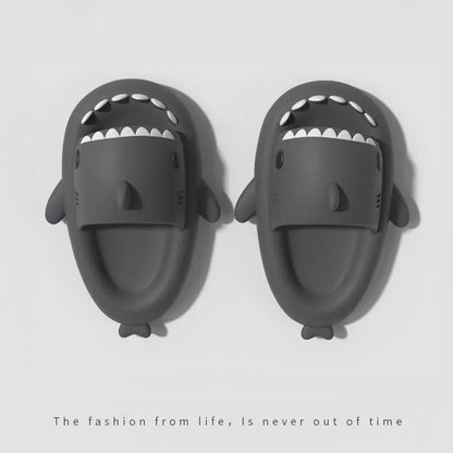 Adult's Slippers Indoor Outdoor Funny Shark Cartoon New Diary Store